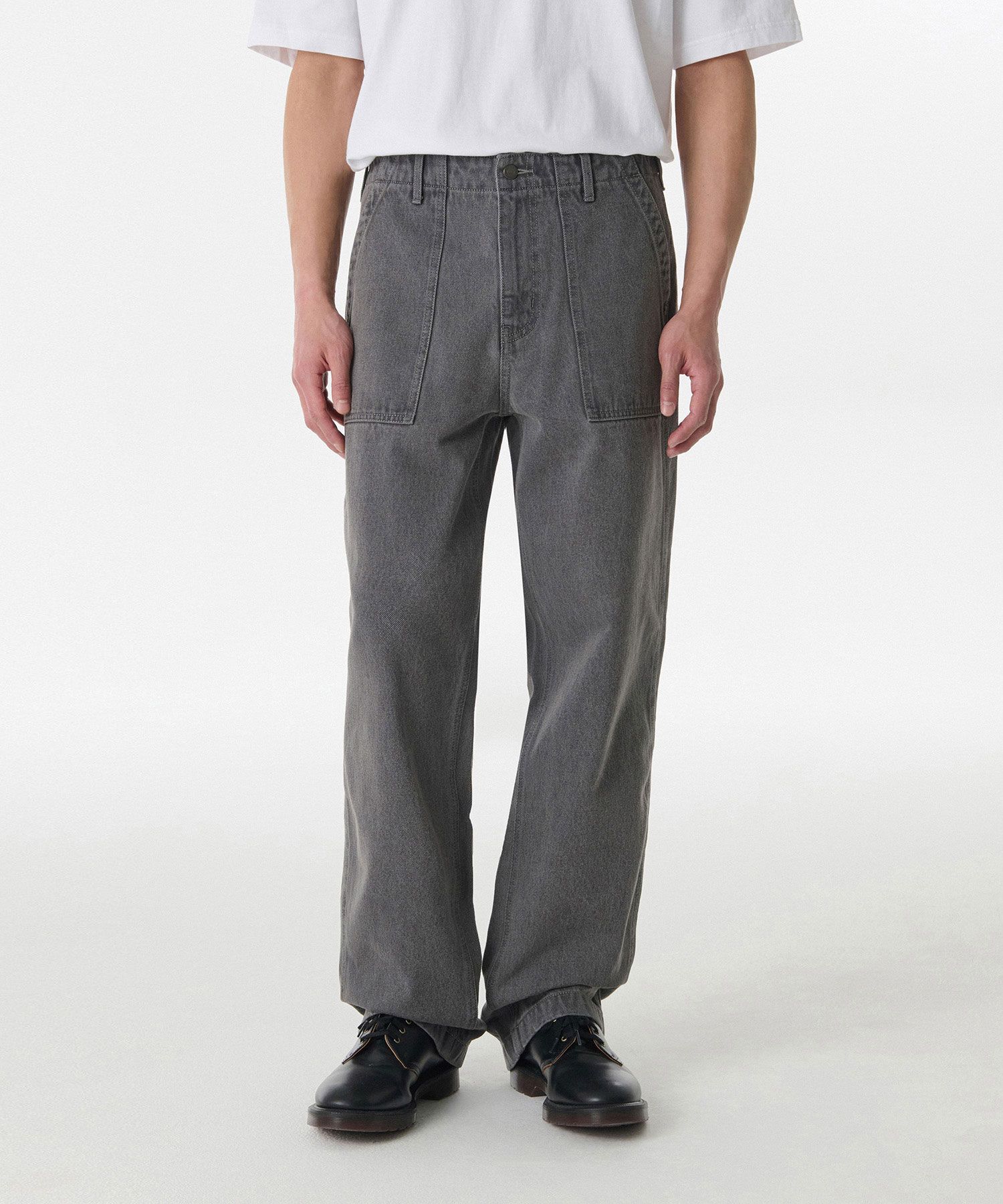 ★MUSINSA STANDARD★ Denim Fatigue Pants Gray MMDNP516-GR MUSINSA | MUSINSA STANDARD Denim Fatigue Pants [Gray]