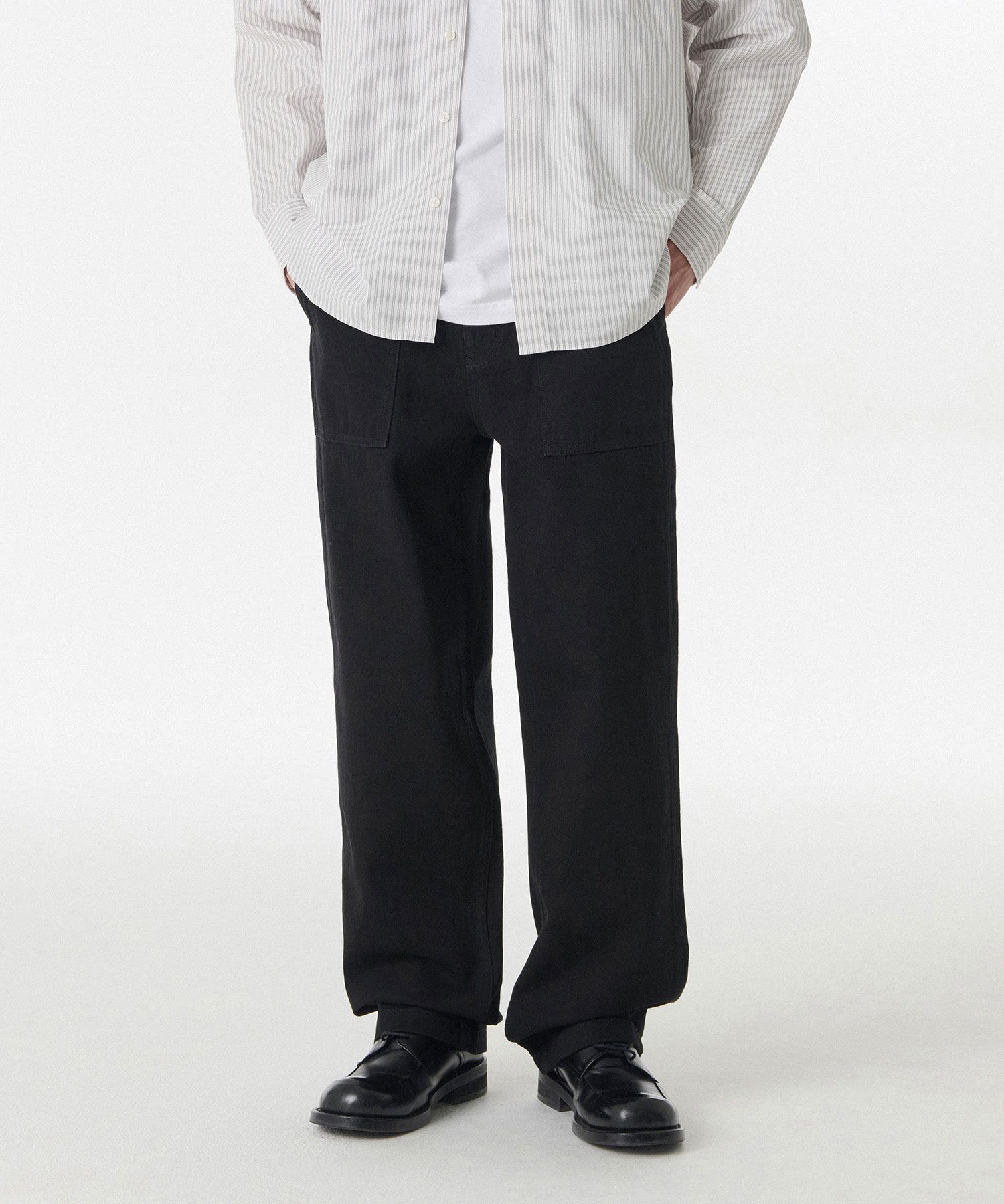 ★MUSINSA STANDARD★ Denim Fatigue Pants Low Black MMDNP516- MUSINSA | MUSINSA STANDARD Denim Fatigue Pants [Row Black]