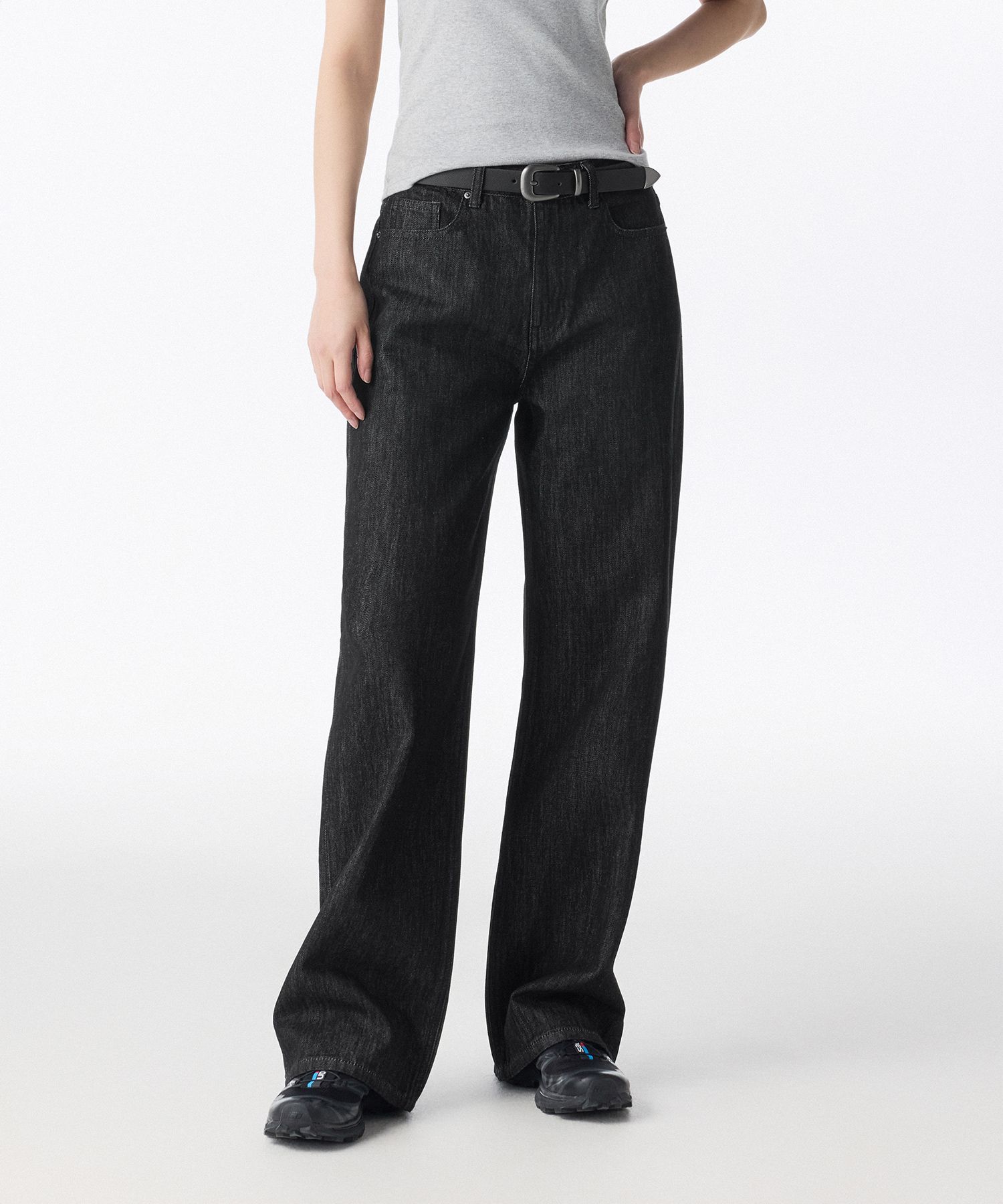 デニム・ジーパン MUSINSA STANDARD WOMAN Women's inner brushed wide denim pant MUSINSA | MUSINSA STANDARD WOMAN [Cool Standard] Women's