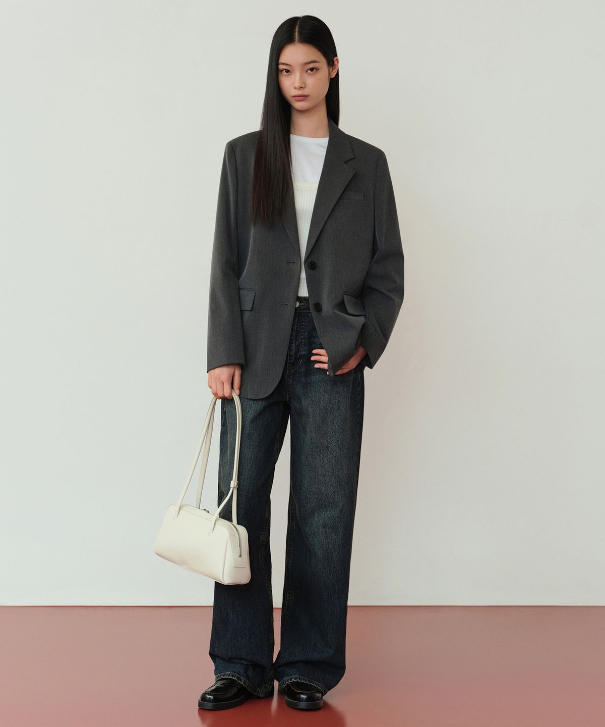 무신사 스탠다드 우먼(MUSINSA STANDARD WOMAN) 우먼즈 와이드 데님 팬츠 [옐로우 딥 인디고]