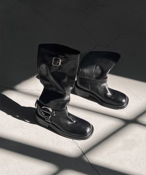 (Leather)Farroca buckle boots