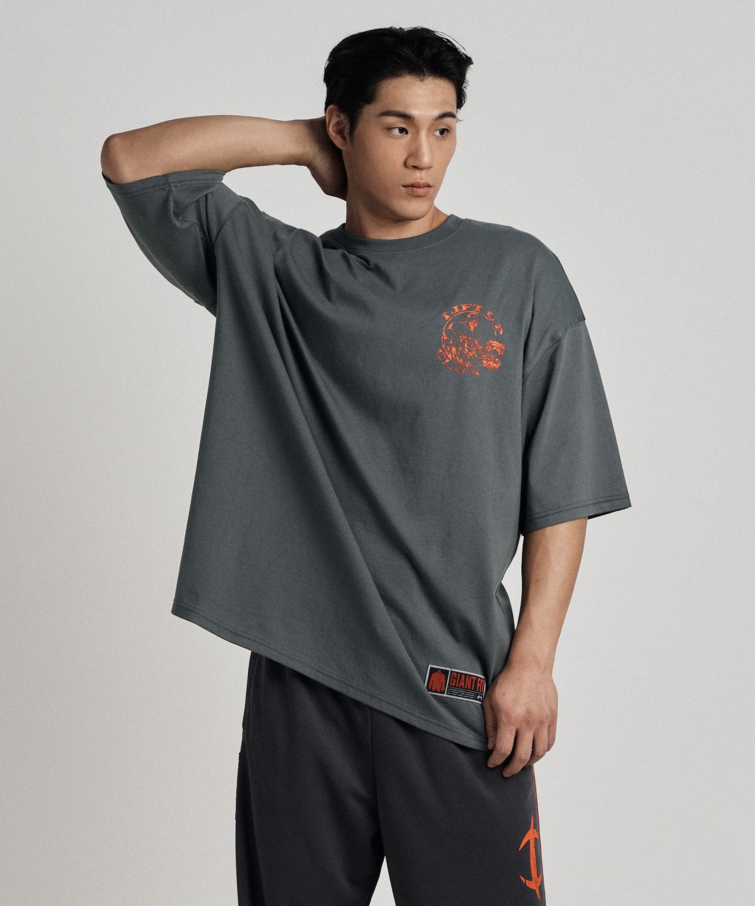 【HDEX】 Giant Fit Lift Up Short Sleeve /追跡付 MUSINSA公式 | HDEX Giant Fit Lift Up Short Sleeve (Black)