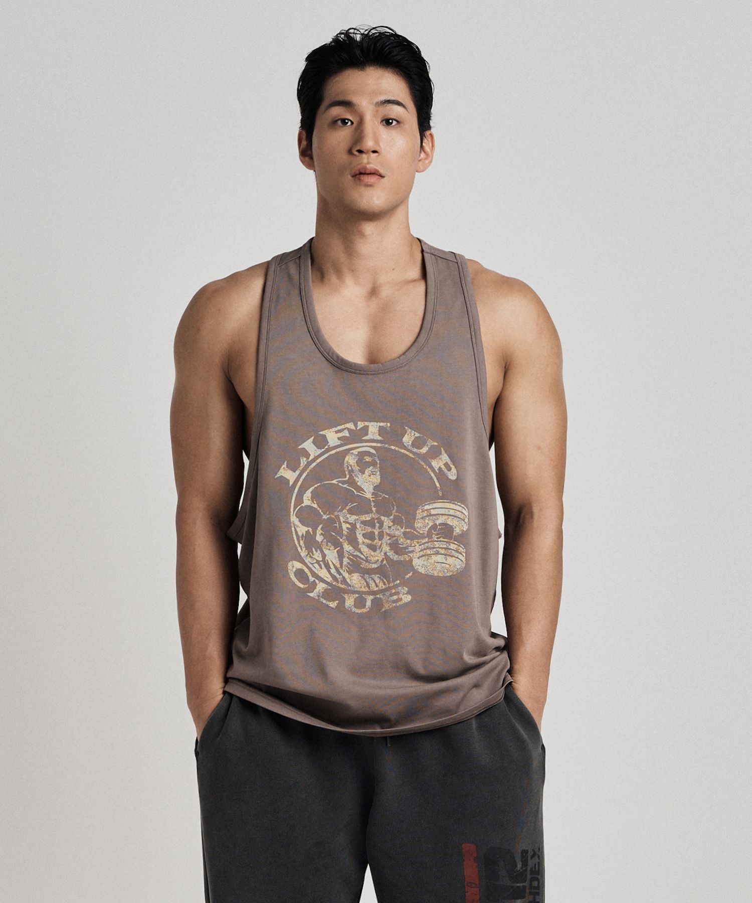 【HDEX】 Lift Up Sleeveless /追跡付 MUSINSA公式 | HDEX Lift Up Sleeveless (Taupe)