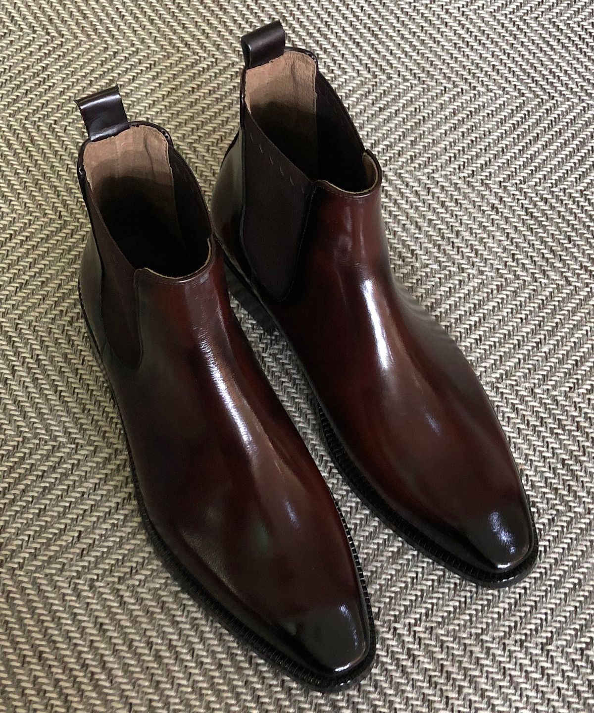조앤슈(JOENSHOE) 릴 스퀘어토 첼시부츠.리얼 브라운