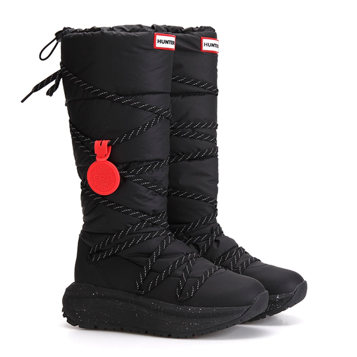 헌터(HUNTER) [UNISEX] 헌터 그립 톨 스노우부츠 - 블랙 UFT7101NYLBLK