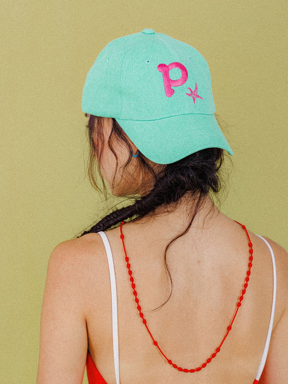 프쉬케(PSUCHE) WASHED LOGO BALL CAP_ MINT GREEN