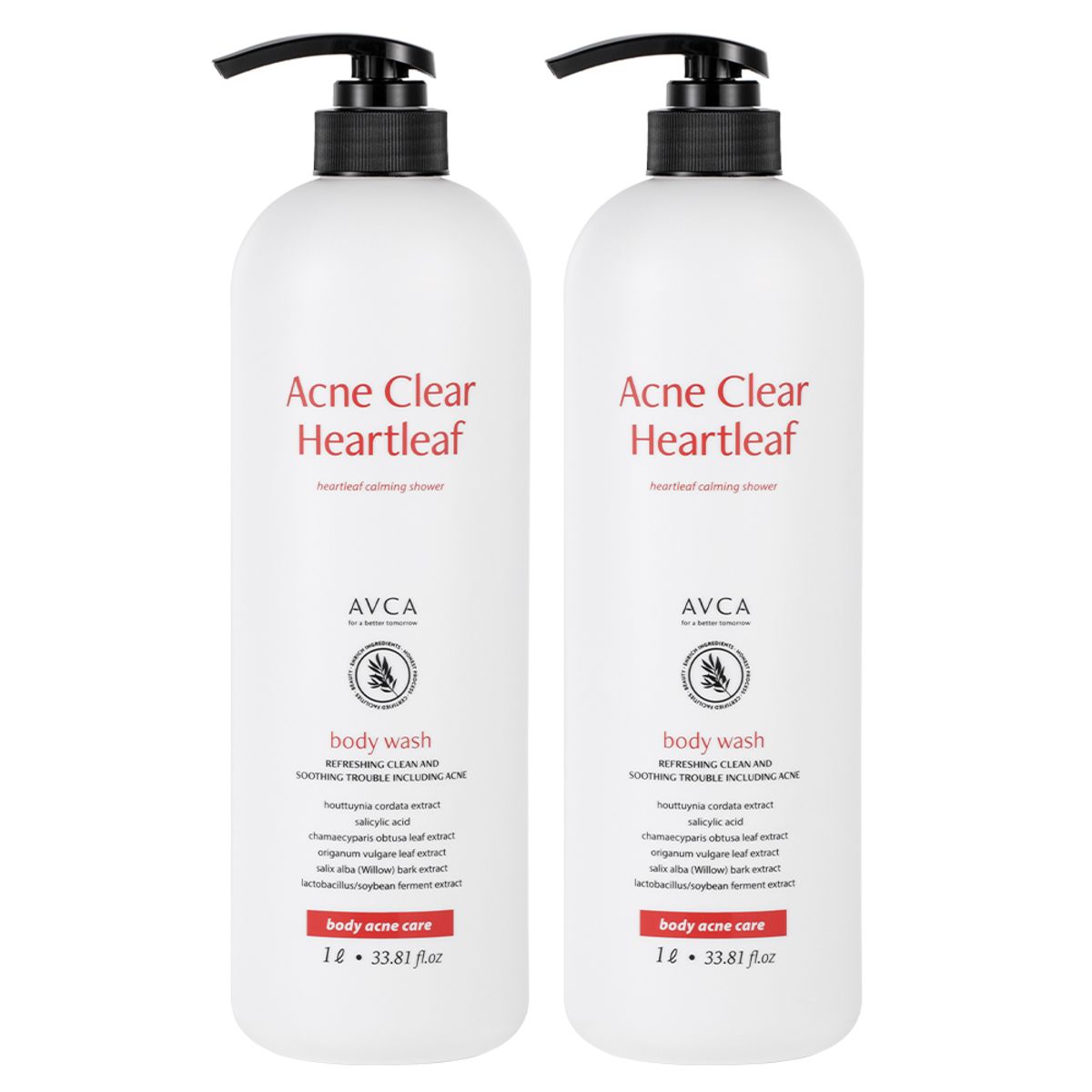 아브카(AVCA) [아브카] 아크네 클리어 대용량 저자극 어성초 바디워시 1000ml 2개