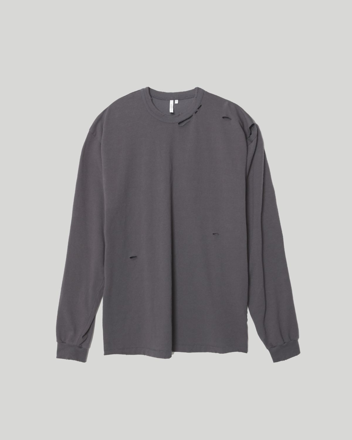 시선(SEASUN) 데미지 L/S 티_챠콜