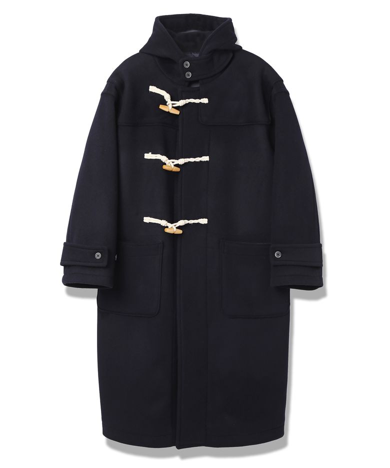 OVERSIZE WOOL DUFFLE COAT - NAVY