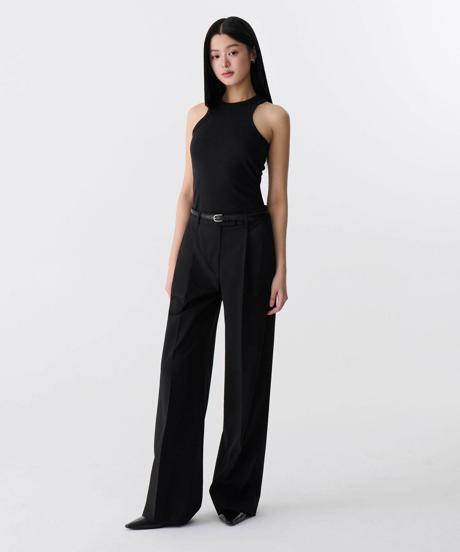 【MODERNIF】Direc Banding Long Slacks MUSINSA | MUSINSA STANDARD Wide Hidden Banding Slacks _Gunmetal