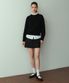 우먼즈 트위드 미니 스커트 [블랙]