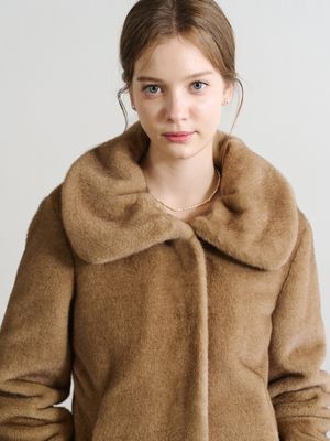 Lautre Brown Collar Fur Jacket