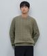 코튼 케이블 크루 넥 니트 [세이지]
