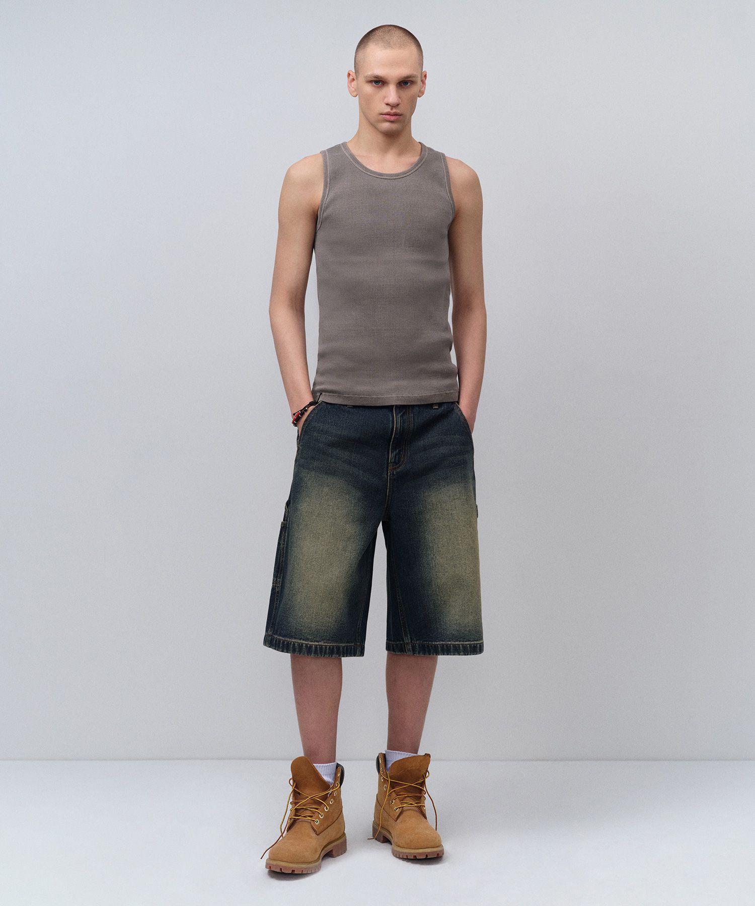 ★MUSINSA STANDARD★ Big Brush Carpenter Bermuda Denim Pants MUSINSA | MUSINSA STANDARD Big Brush Carpenter Bermuda Denim