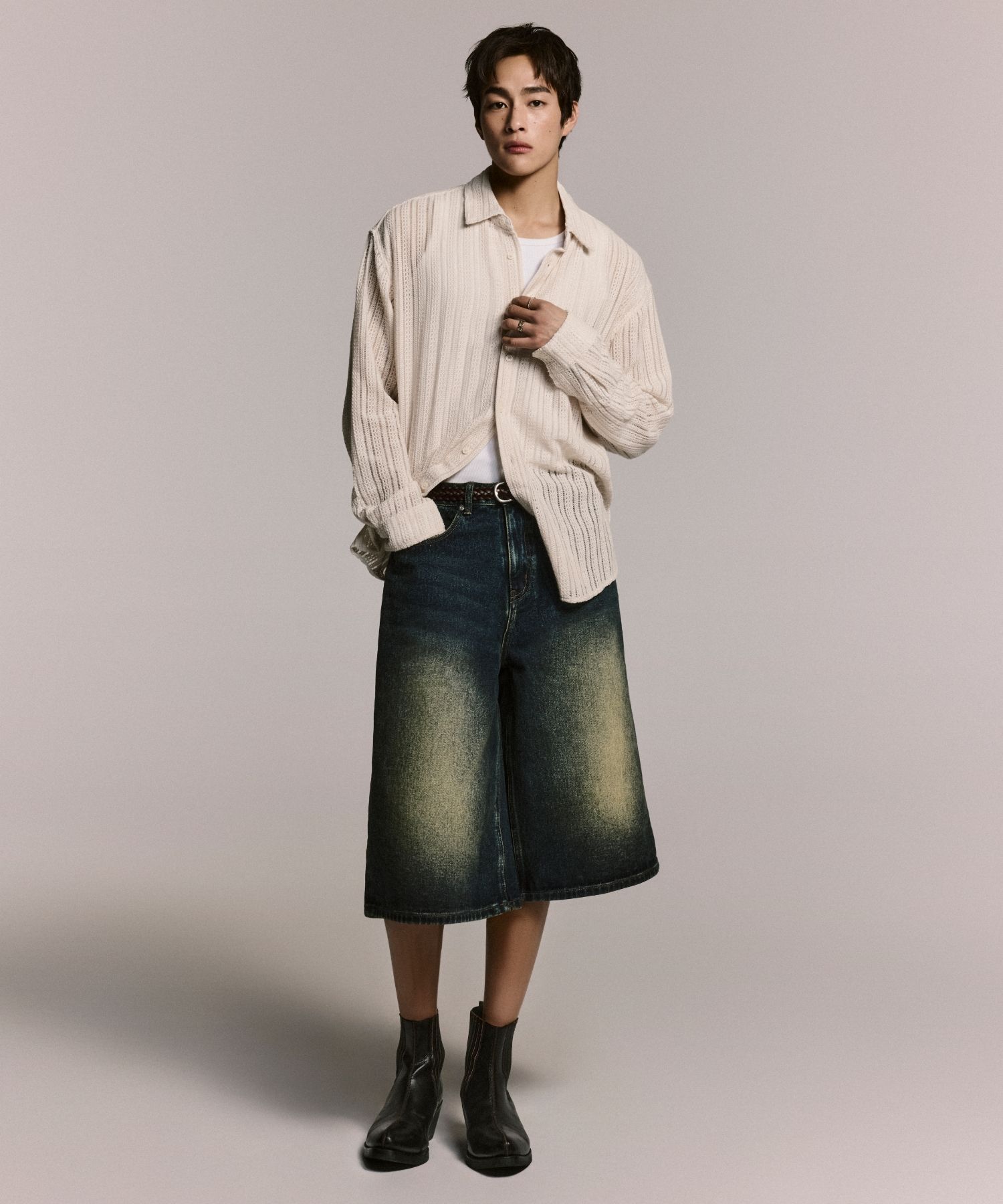 ★MUSINSA STANDARD★ Big Brush Cargo Bermuda Denim Pants Med MUSINSA | MUSINSA STANDARD Big Brush Cargo Bermuda Denim