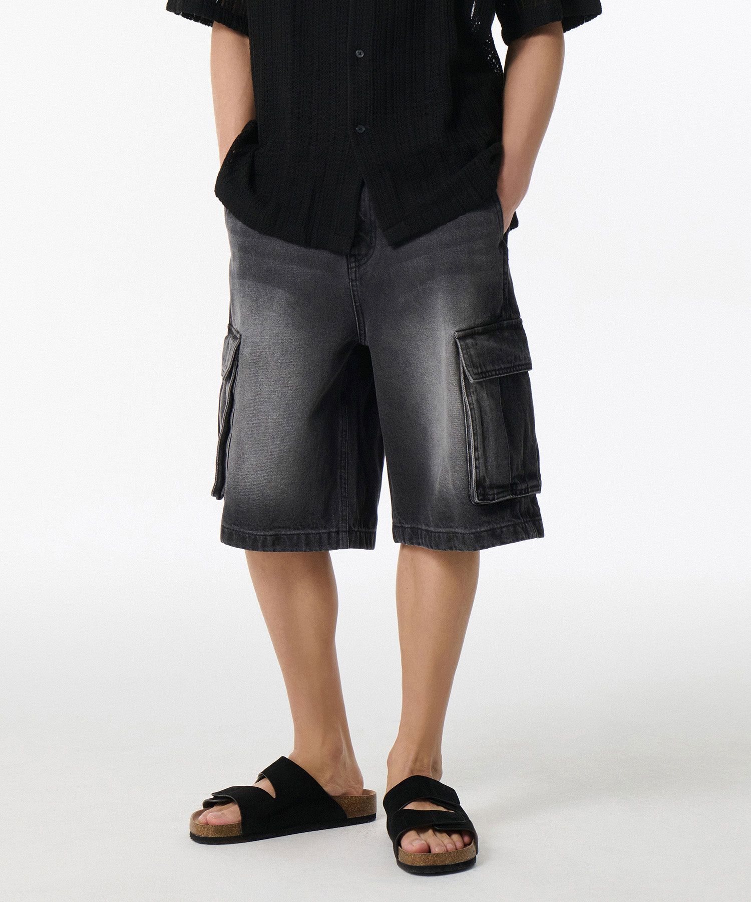★MUSINSA STANDARD★ Big Brush Cargo Bermuda Denim Pants Med MUSINSA | MUSINSA STANDARD Big Brush Cargo Bermuda Denim