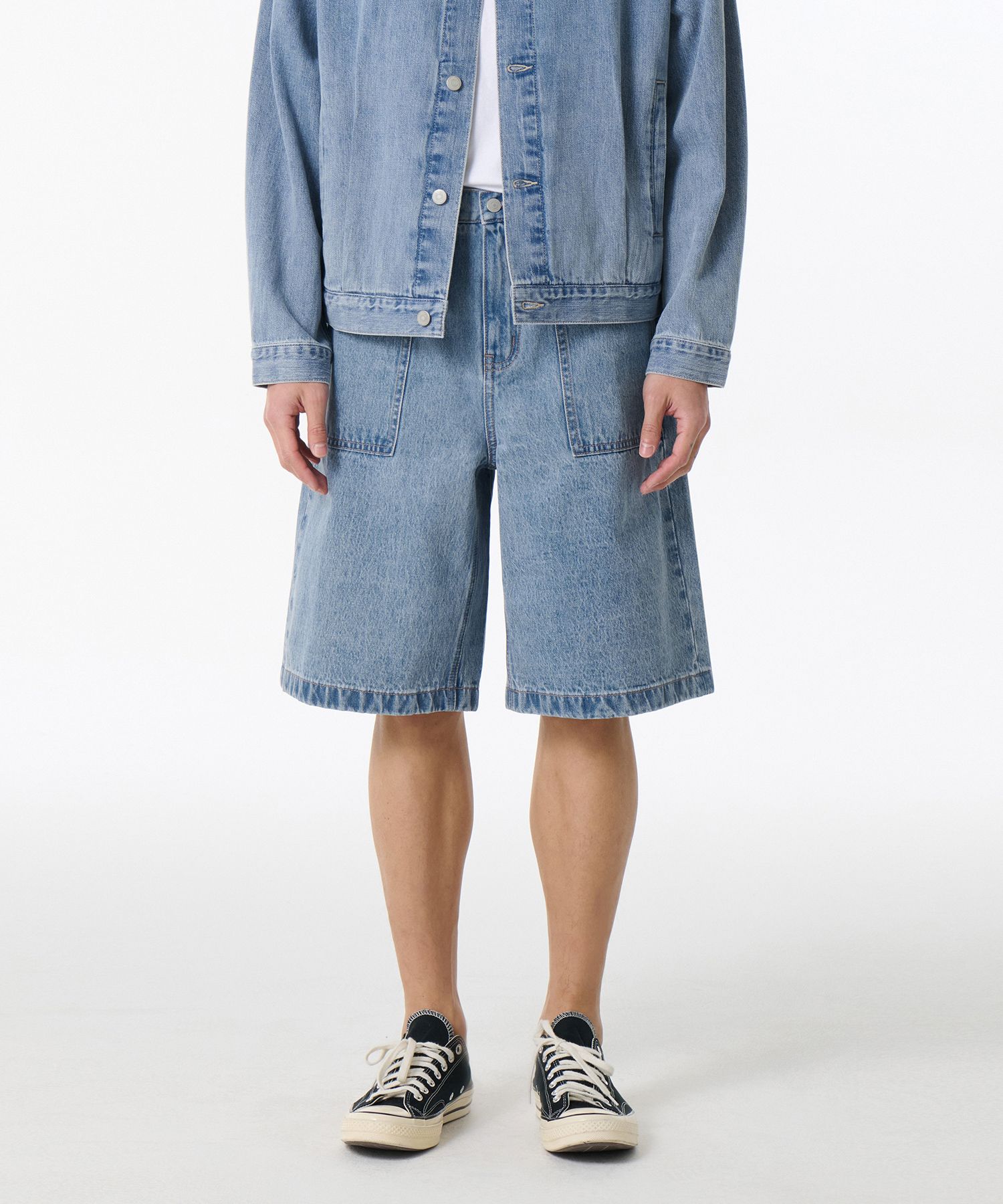 ★MUSINSA STANDARD★ Fatigue Banding Bermuda Denim Pants Was MUSINSA | MUSINSA STANDARD Fatigue Banding Bermuda Denim