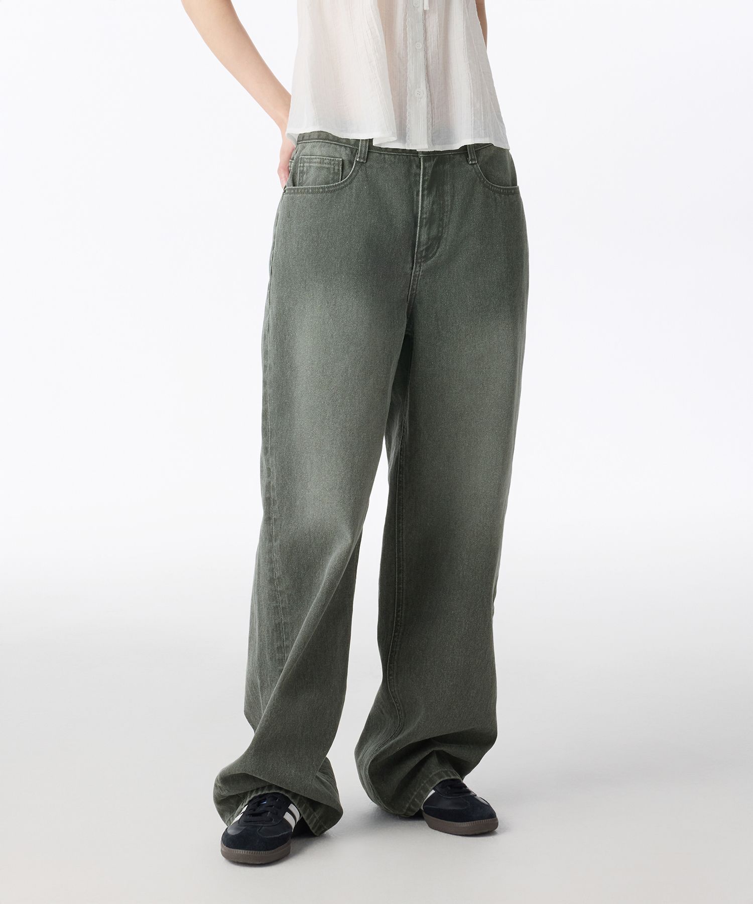 ★MUSINSA STANDARD★ Pigment wide denim pants beige MMDNP523 MUSINSA | MUSINSA STANDARD Pigment Wide Denim Pants [Gray]