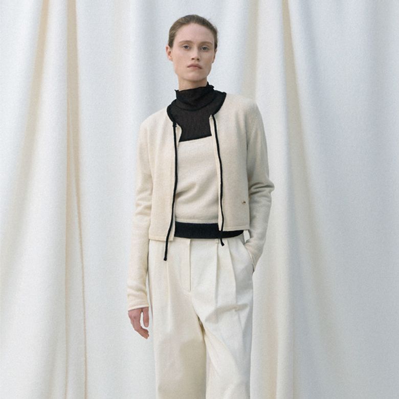 AGGLE WOOL TOP&CARDIGAN SET S(CD-2167)