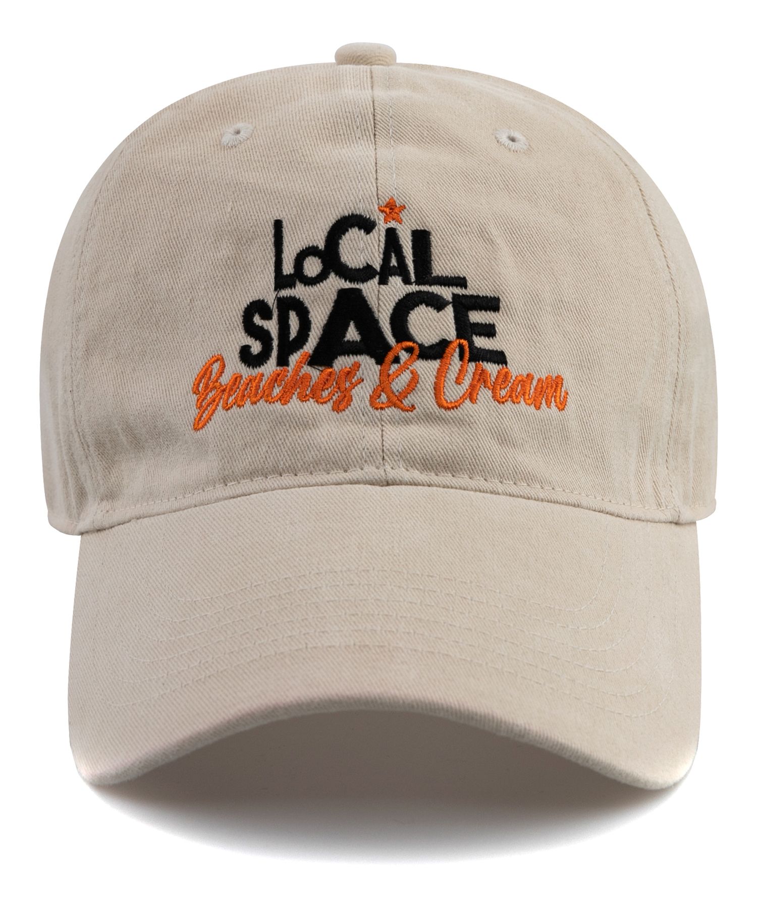MUSINSA公式 | BEACHESANDCREAM LOCAL SPACE COTTON BALL CAP-LIGHT BEIGE