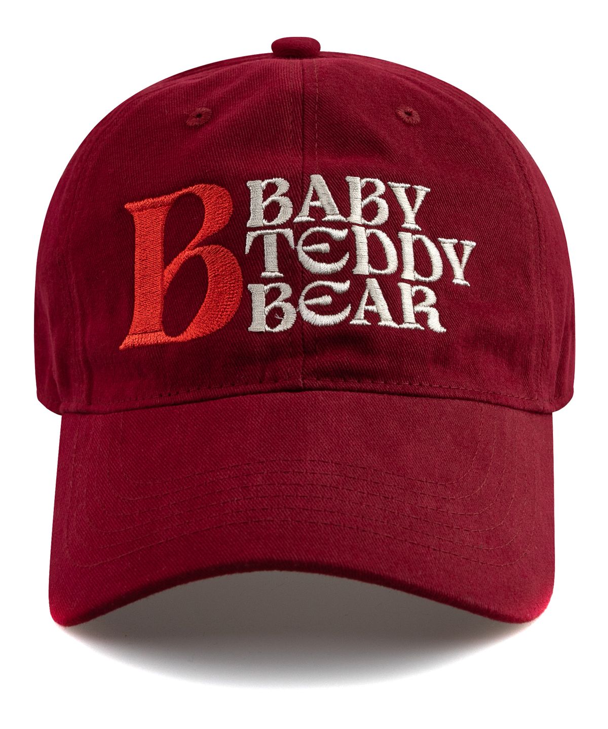 비치스앤크림(BEACHESANDCREAM) BABY TEDDY BEAR COTTON BALL CAP-RED WINE