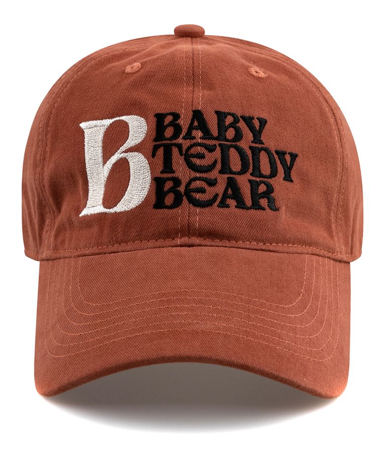 BABY TEDDY BEAR COTTON BALL CAP-LIGHT BROWN