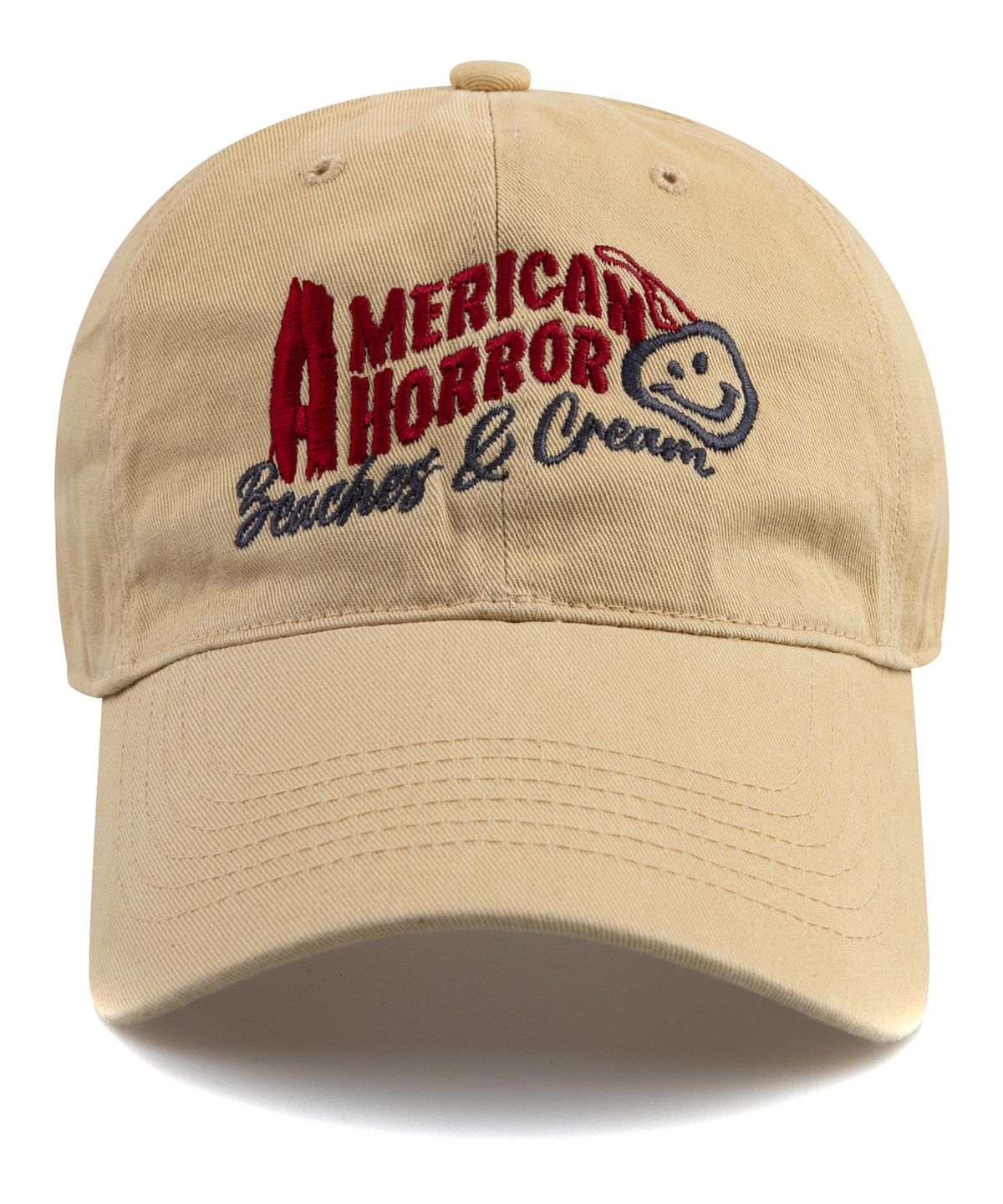 비치스앤크림(BEACHESANDCREAM) AMERICAN HORROR BALL CAP-BEIGE