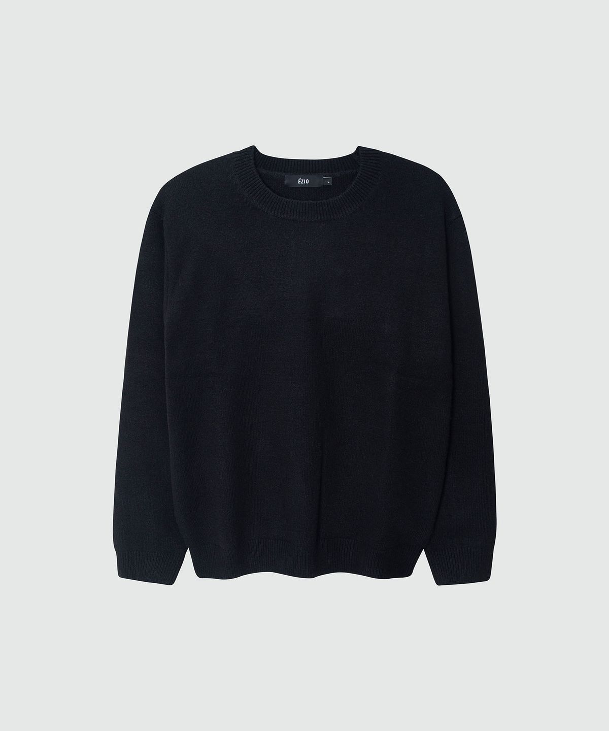 이지오(EZIO) Soft Plain Round Knit_Black