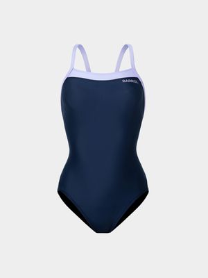 우먼 에센셜 Y백 원피스 수영복 딥네이비 (B5SWSWS001DNV)
