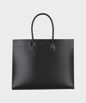 카우스플릿 레더 스퀘어 토트백 [블랙]