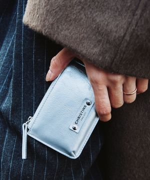 ZIPPER COIN CARD WALLET(SILVER GLASS)