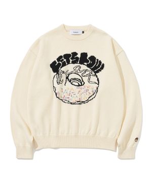 렛츠 러브 도넛 라운드 니트 IVORY