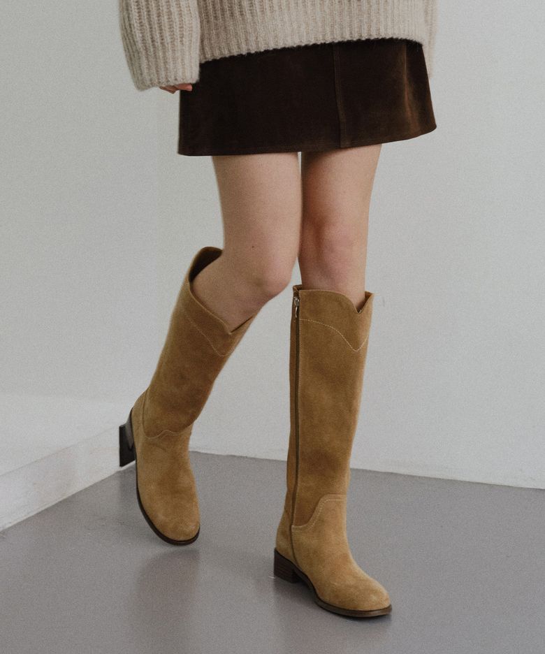 Suede long boots