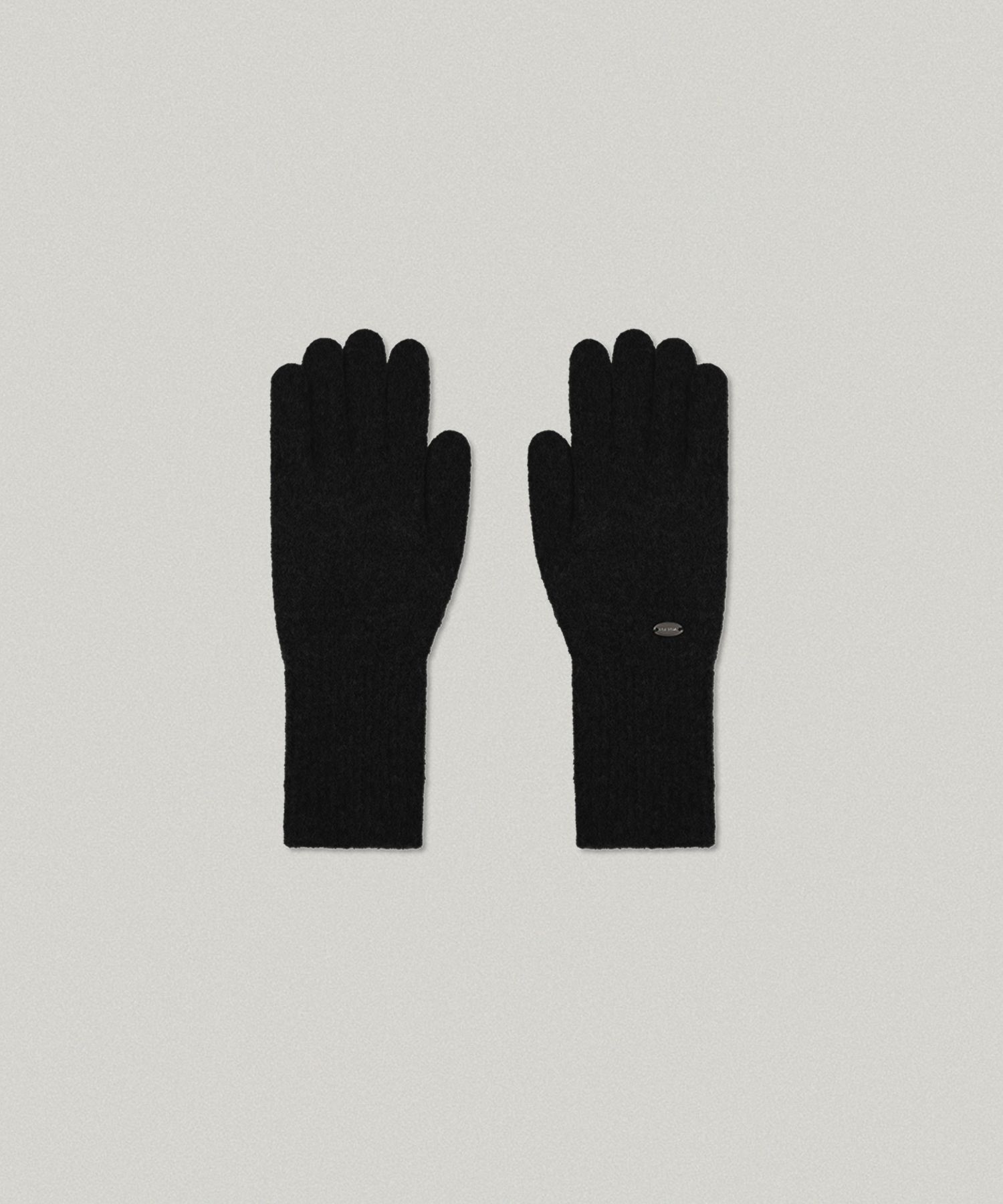 MUSINSA | FOLNUA ROUND LOGO GLOVES [BLACK]