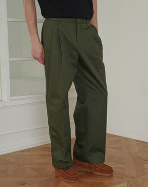 노스트 와이드 치노 팬츠 [올리브]