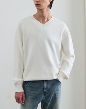 콜튼 브이넥 니트 [아이보리]