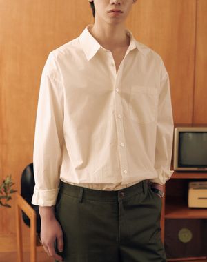 콤배드 코튼 고밀도 셔츠 [화이트]