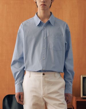 콤배드 코튼 고밀도 셔츠 [라이트블루]