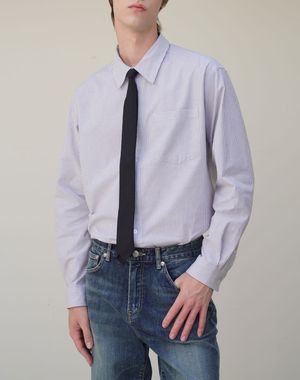 클래식 스트라이프 셔츠 [그레이]