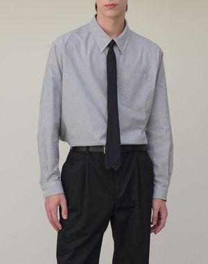 클래식 스트라이프 셔츠 [네이비]