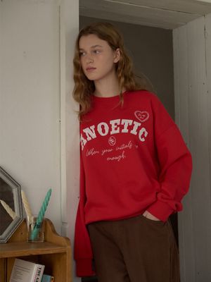 ANOETIC LACE LOGO SWEATSHIRTS_RED