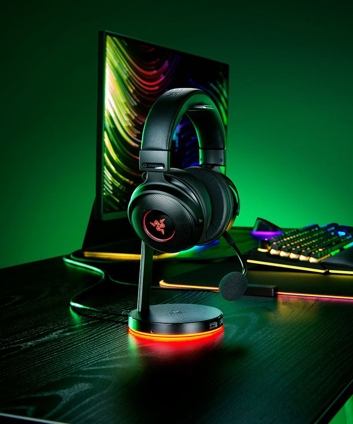 레이저(RAZER) Base Station V2 Chroma 헤드셋 거치대