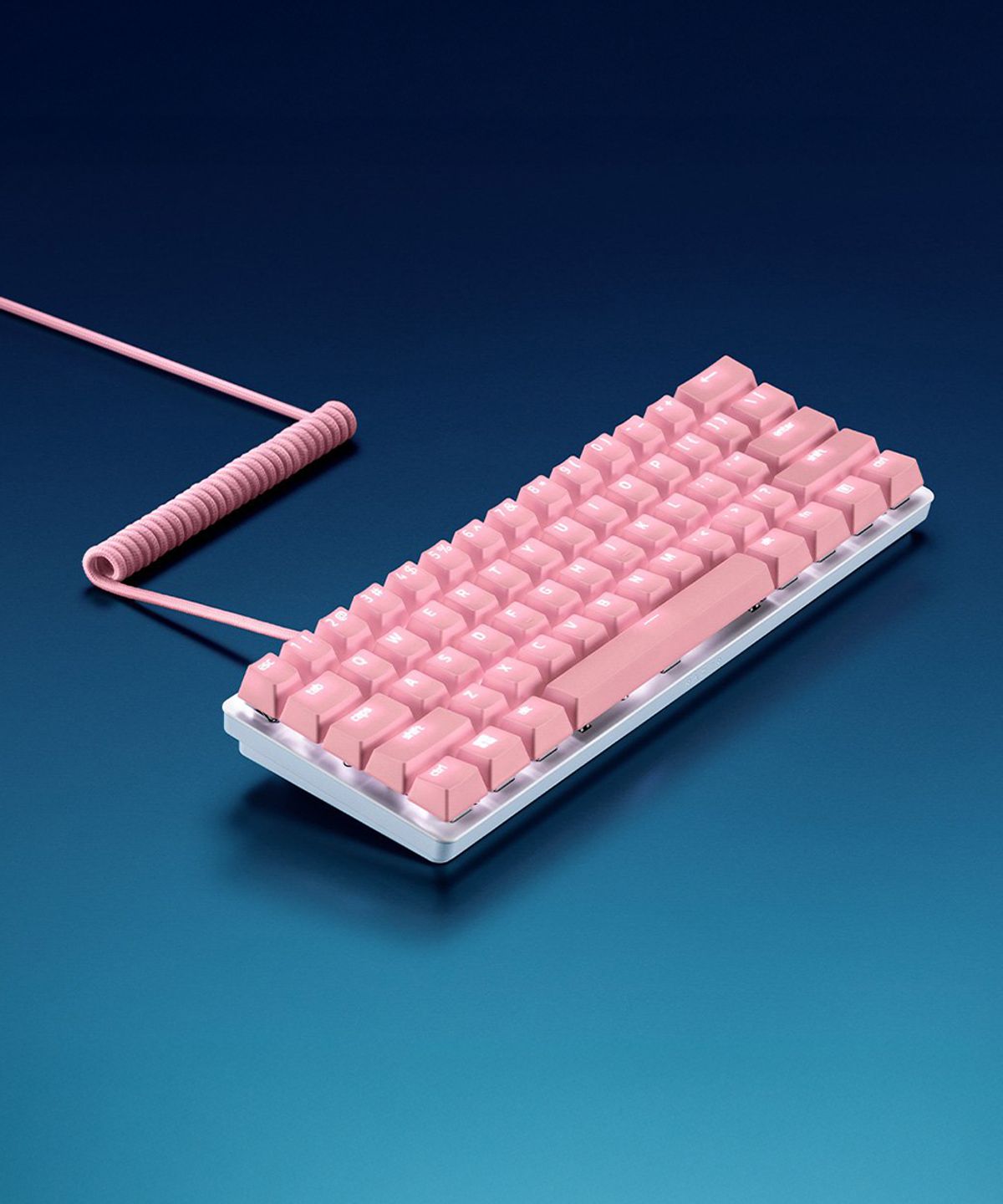 레이저(RAZER) PBT Keycap Colied Cable Set - Quartz 키보드 키캡 세트