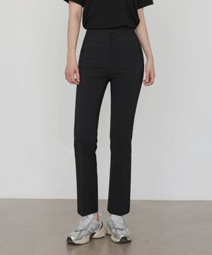 시크릿밴딩 하이웨스트 스판 블랙 슬랙스