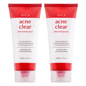 아크네 클리어 저자극 약산성 클렌징폼 200ml 2개