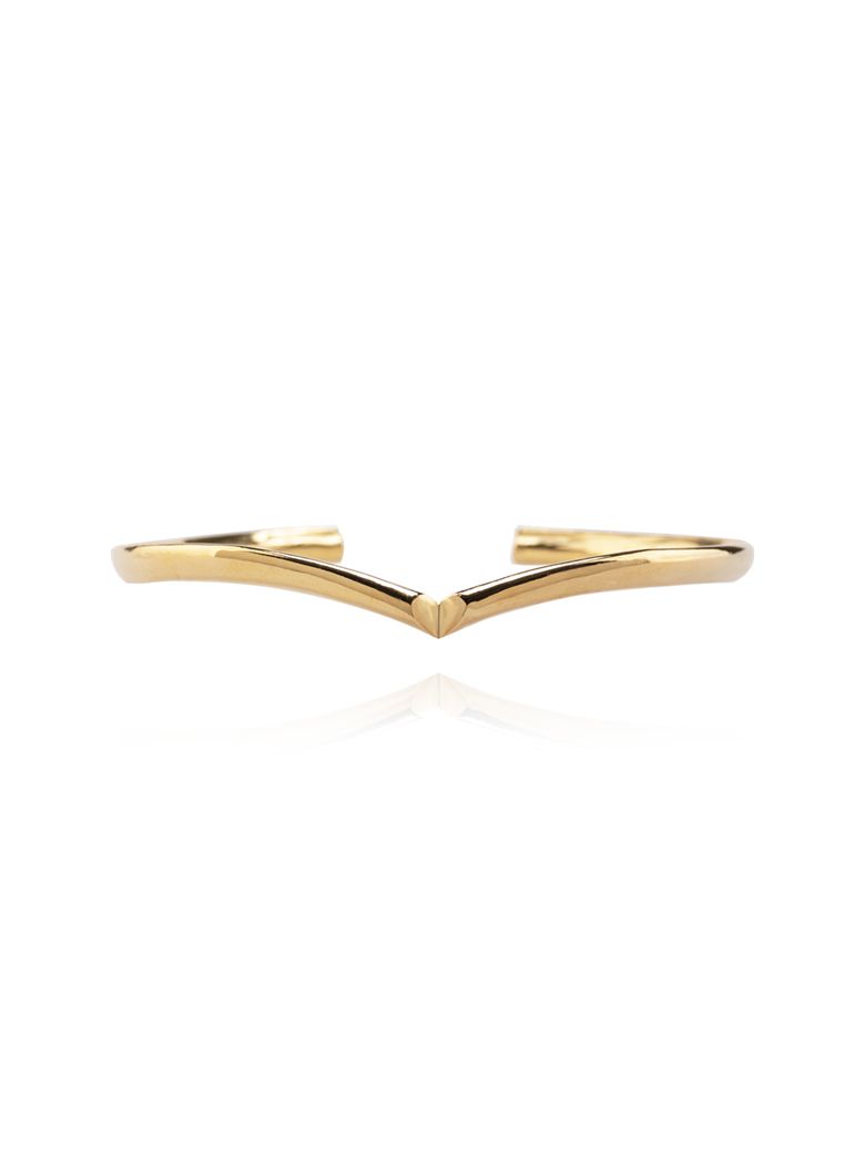 Apple Heart Single Bangle B_(Gold)