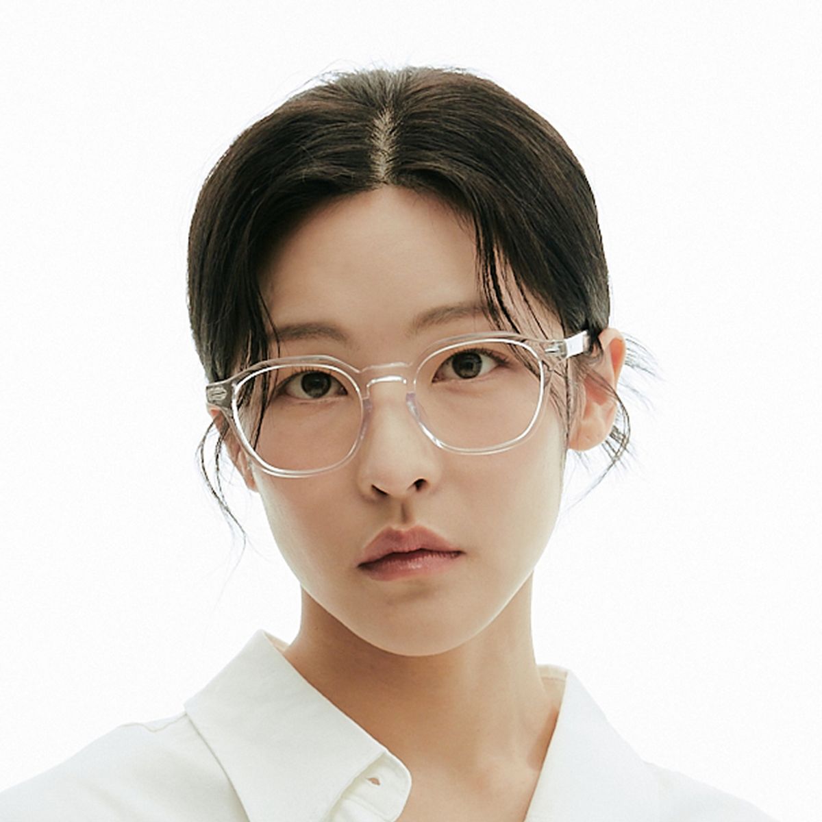 알로아이웨어(ALO EYEWEAR) [illusionist] 오버사이즈 프렌치 스퀘어 뿔테 투명 클리어 안경테 IL7410 2020G 블루라이트 렌즈 선택