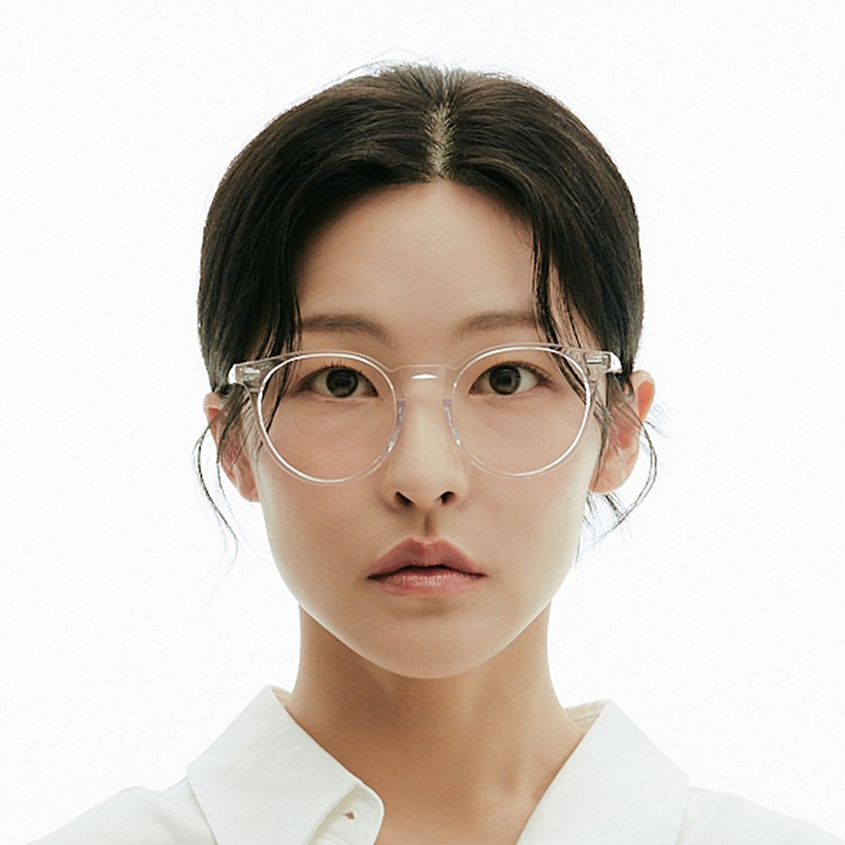 알로아이웨어(ALO EYEWEAR) [illusionist] 오버사이즈 보스턴 프레임 라운드 뿔테 투명 클리어 안경테 IL7411 2020G 블루라이트 렌즈 선택