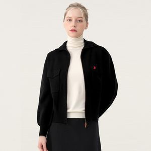 여성 포인트포켓 니트 집업점퍼 TK822