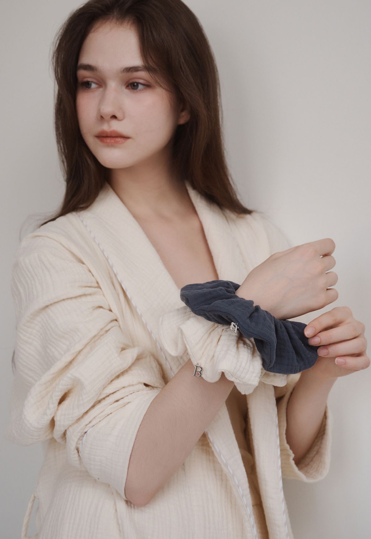 보일하우스(BOIL HOUSE) Soft Cotton Pendant Scrunchie